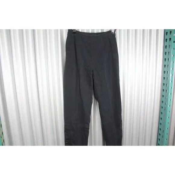 Vintage y2k Prada Milano Button Detailed Flare Trousers Pants Black 24x26 AY309
